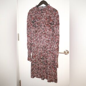 The Kooples Floral Print Long Sleeve Dress